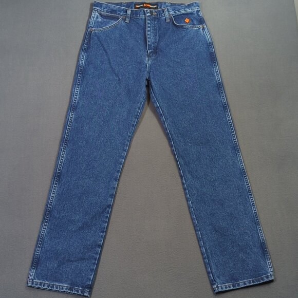 Wrangler FR Jeans Men's 33x32 Blue 10FR13MMS Original Fit Cowboy Western Denim - Picture 1 of 10